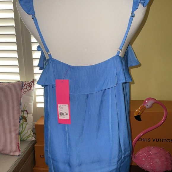 Lilly Pulitzer NWT Cailee Easy Fit Cami Top Blue Thistle $78 Size S - Picture 9 of 12